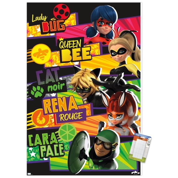 Miraculous - Bars Wall Poster, 14.725" x 22.375"