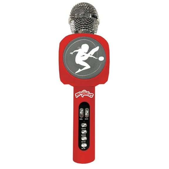 Miraculous Bluetooth Karaoke Microphone with speaker, lights and voice changer function
