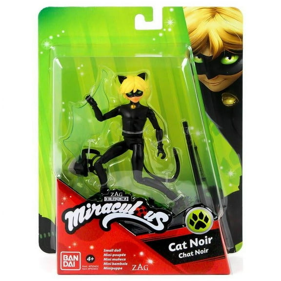 Miraculous Cat Noir 12cm Small Doll Action Figure with Battle Wings P50403