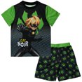 thumbnail image 1 of Miraculous Cat Noir Big Boys Pajama Shirt and Shorts Sleep Set Little Kid to Big Kid, 1 of 5