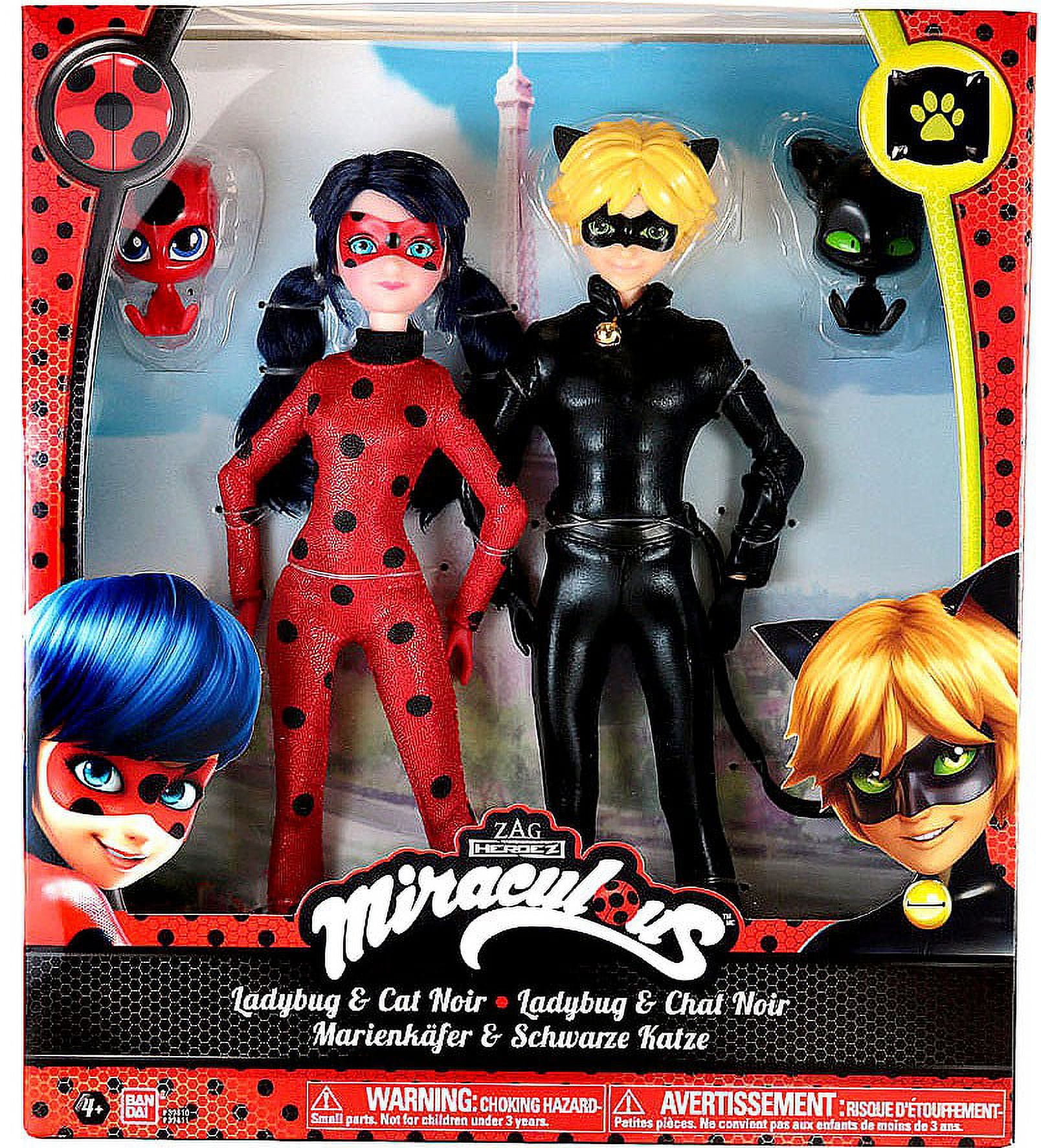 Pack 2 Bonecas Ladybug e Cat Noir – CreativeToys