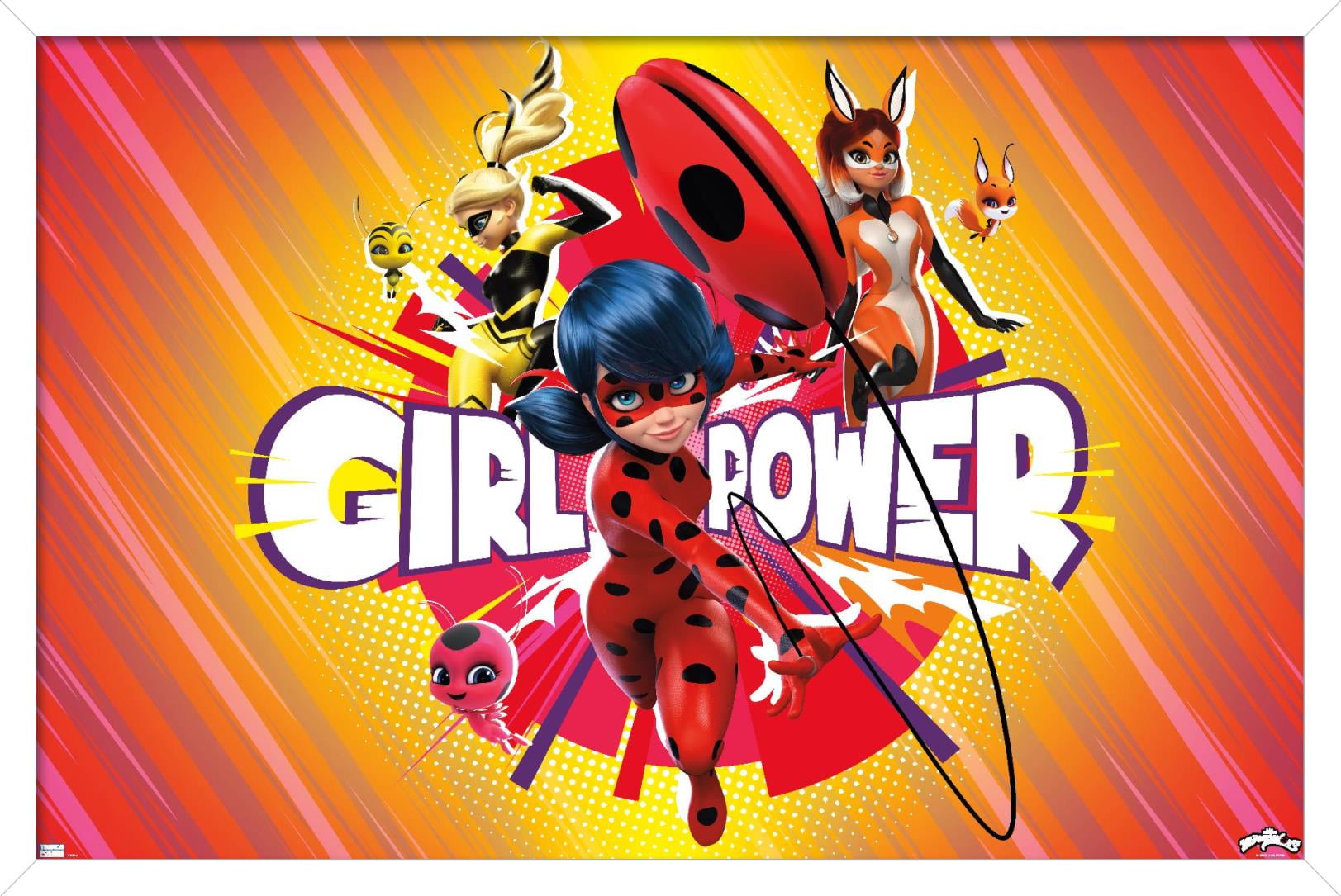 Miraculous - Girl Power Wall Poster, 22.375" x 34", Framed