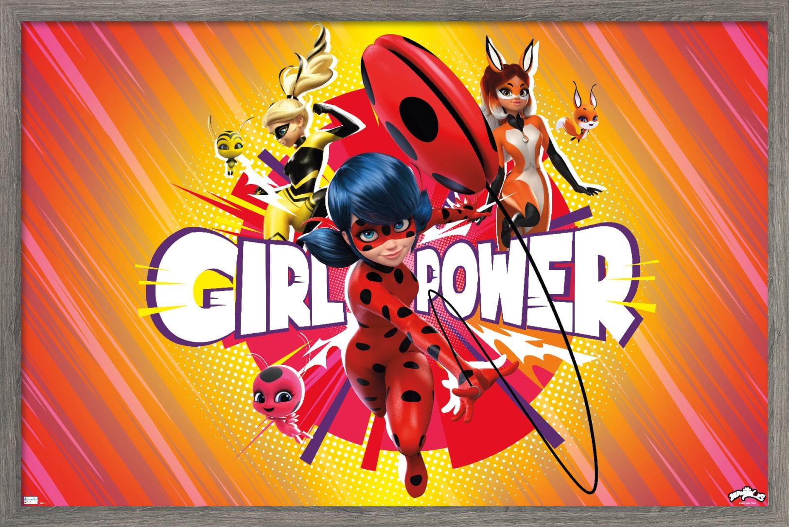 Miraculous - Girl Power Wall Poster, 22.375" x 34", Framed