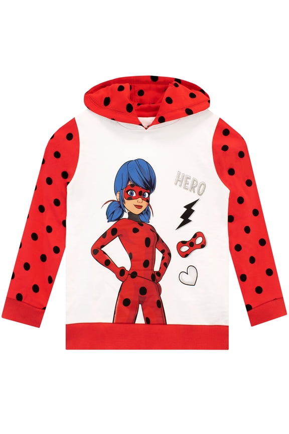 Girls Polka Dot Long Sleeve Hoodie Sizes 4-12
