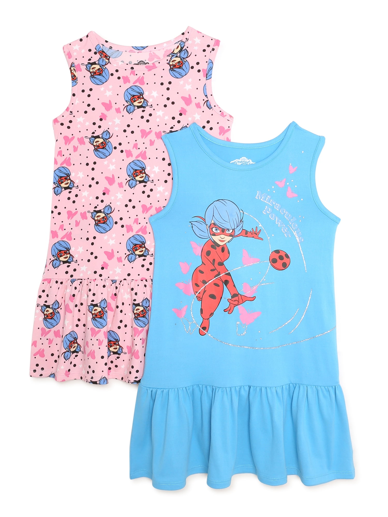 Miraculous Ladybug Girls Play Dress, 2-Pack, Sizes 4-12