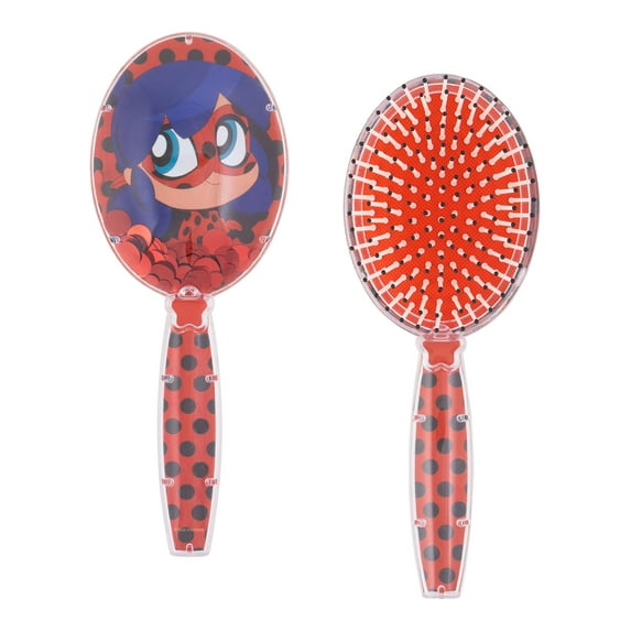 Miraculous Hair Brush with Magical Sparkling Stars Ladybug Confetti Hair Brush - Kids Hair Brush Ages 3+