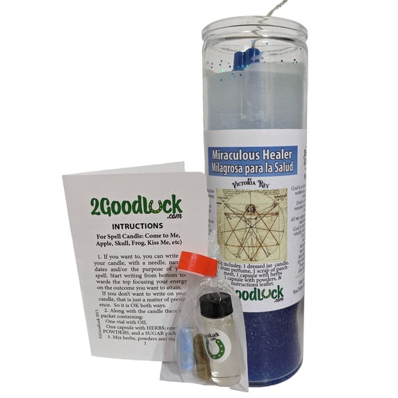 Miraculous Healer Dressed Candle Kit - Milagrosa para Salud