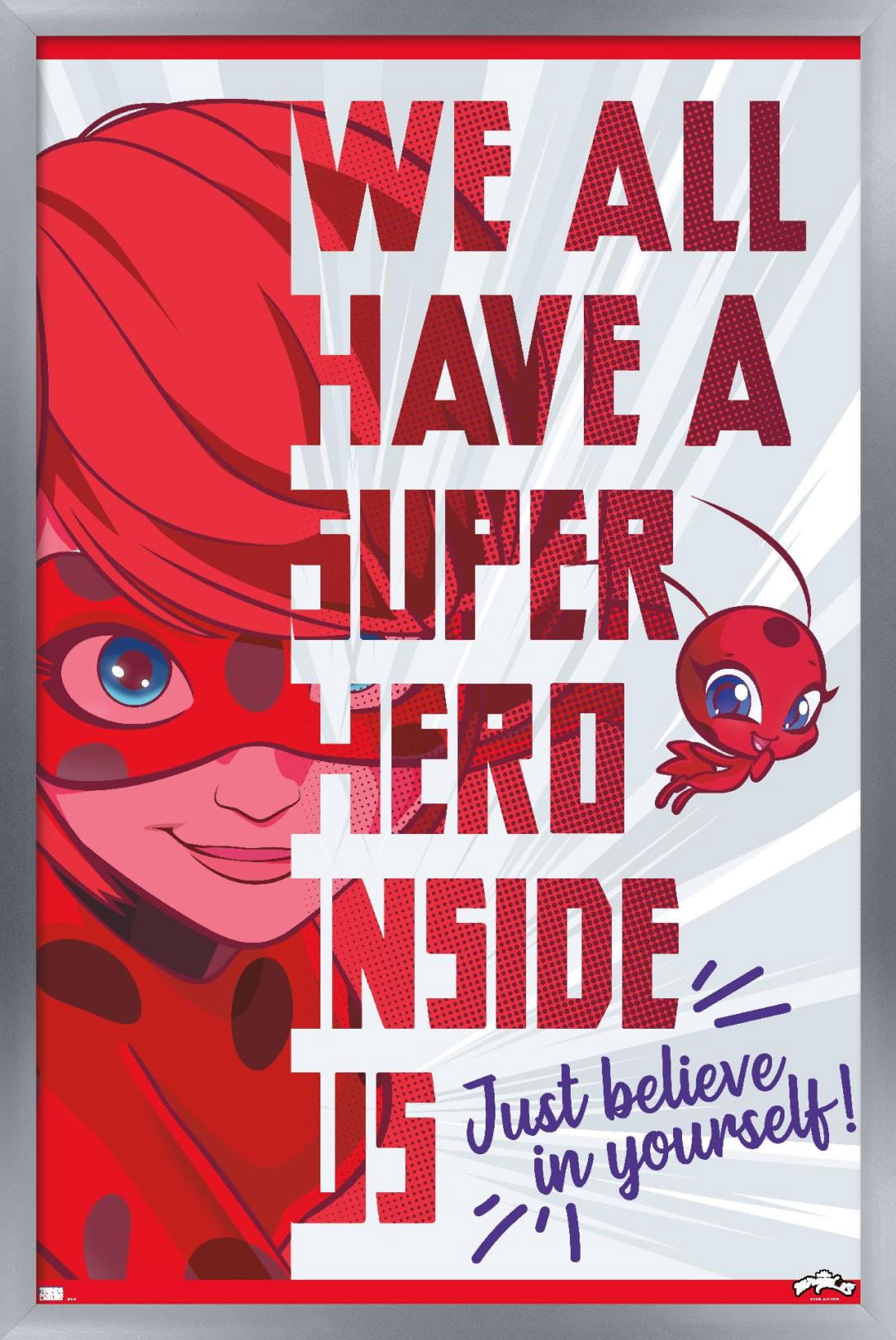 Miraculous - Hero Wall Poster, 22.375" x 34", Framed