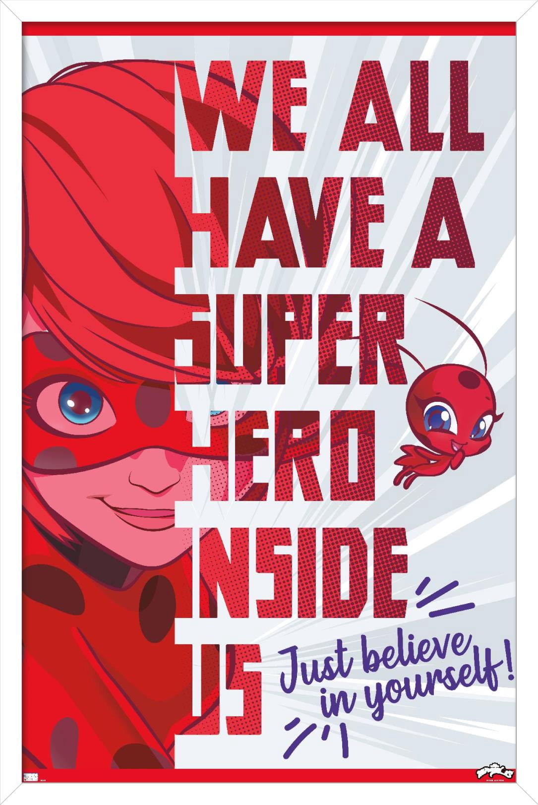 Miraculous - Hero Wall Poster, 22.375" x 34", Framed