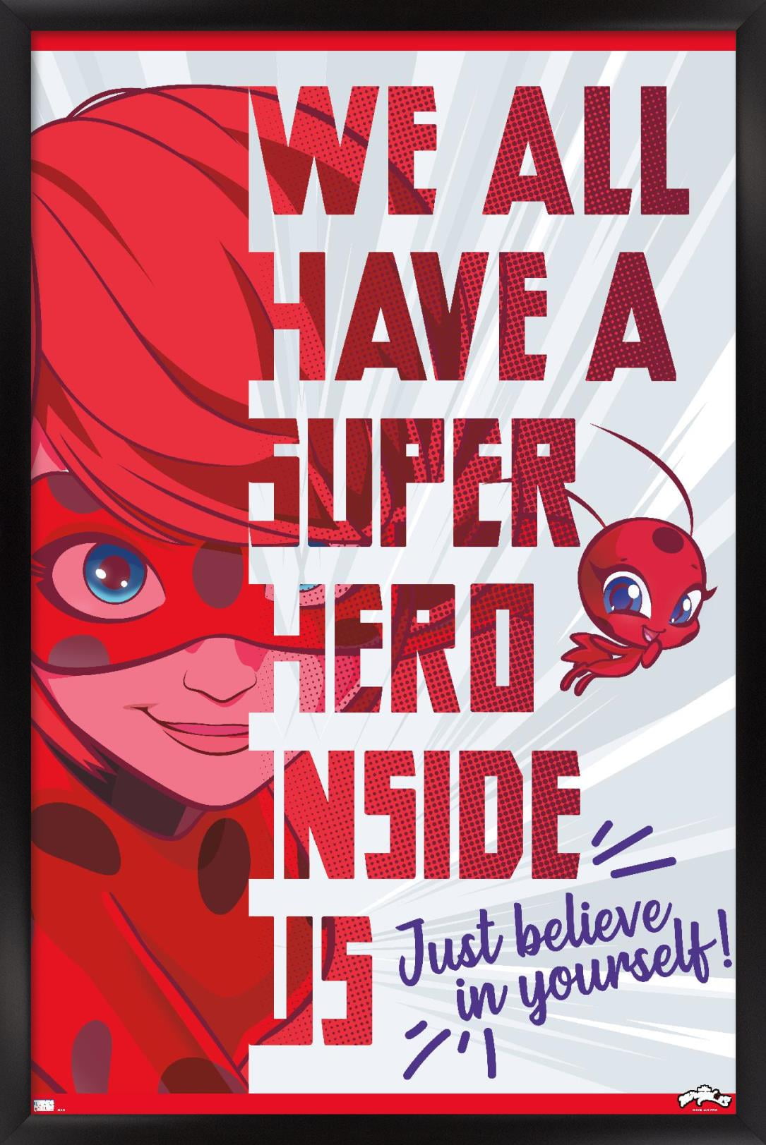 Miraculous - Hero Wall Poster, 22.375" x 34", Framed