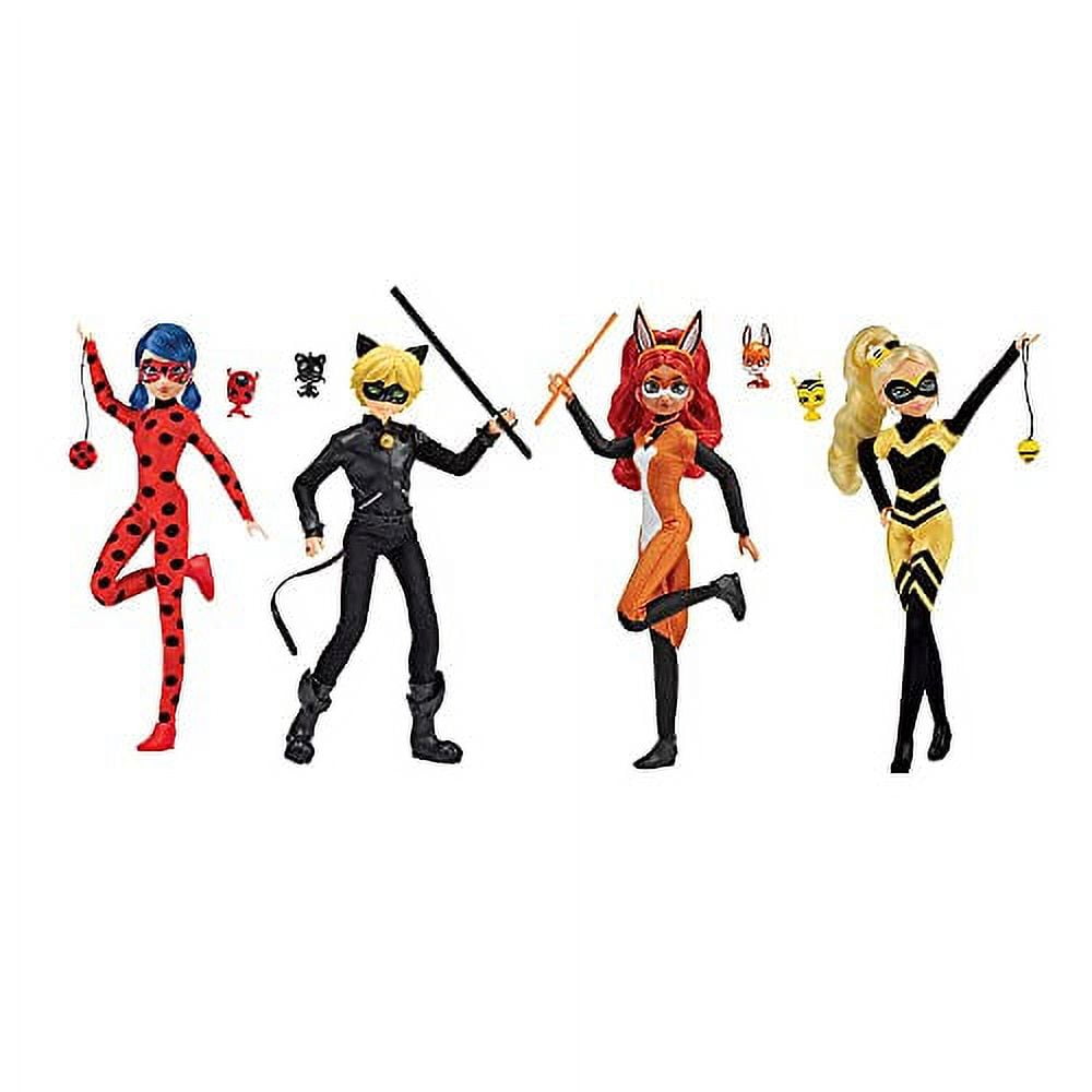 Miraculous Heroes Fashion Doll Bundle (Ladybug, Cat Noir, Rena Rouge, Queen  Bee) 