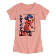 Miraculous Lady Bug and Cat Noir - Manga Ladybug  - Toddler And Youth Girls Short Sleeve Graphic T-Shirt