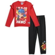 Miraculous Ladybug Big Girls French Terry Pullover T-Shirt and Jogger Pants Toddler to Big Kid