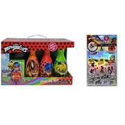 Miraculous Ladybug Bowling Set in window box W/1 PC STICKER SET