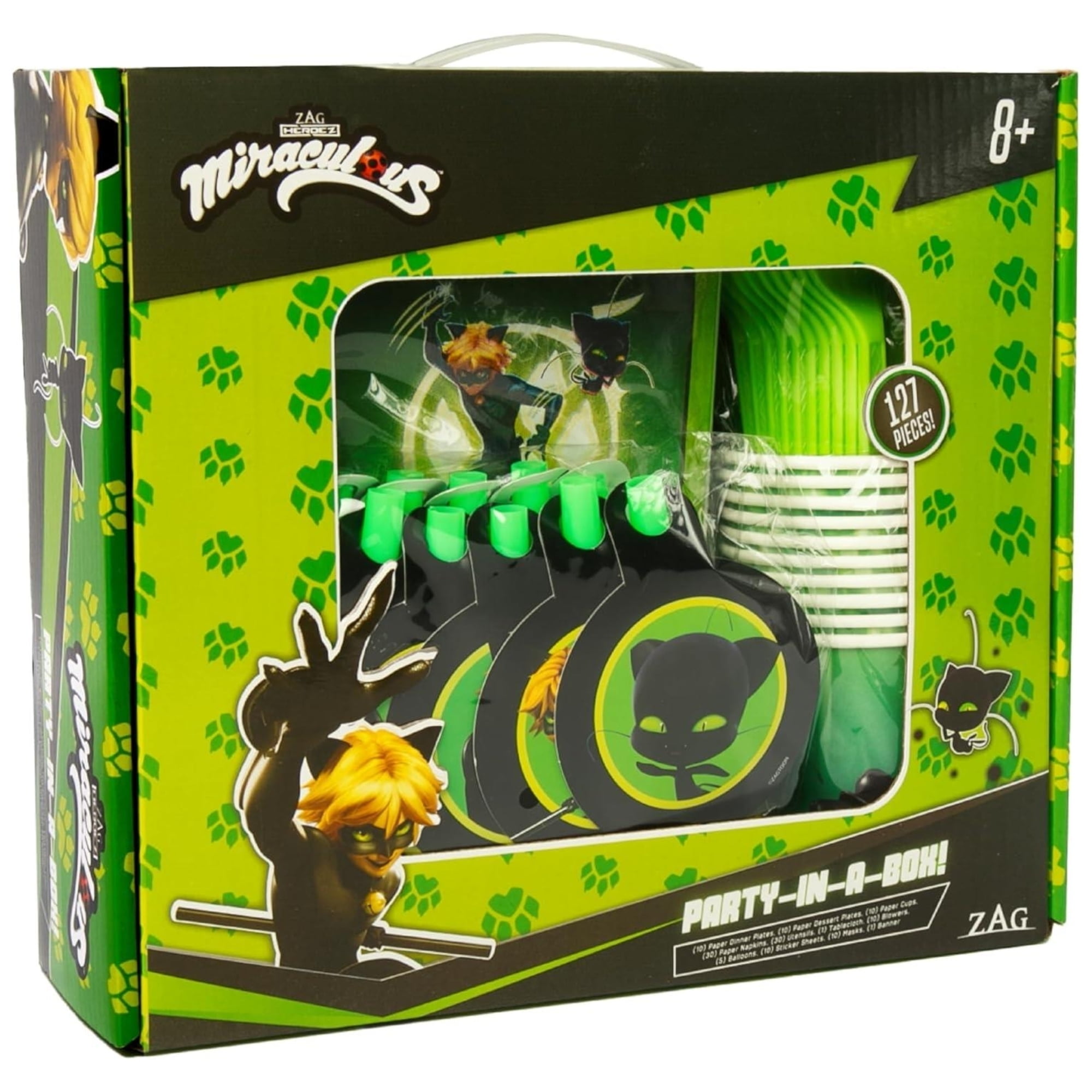 Miraculous Ladybug Cat Noir Party Kit 100 Pieces Birthday Supplies for Toddlers