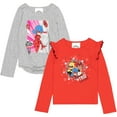 thumbnail image 1 of Miraculous Ladybug Cat Noir Rena Rouge Little Girls 2 Pack Long Sleeve T-Shirts Little Kid to Big Kid, 1 of 5