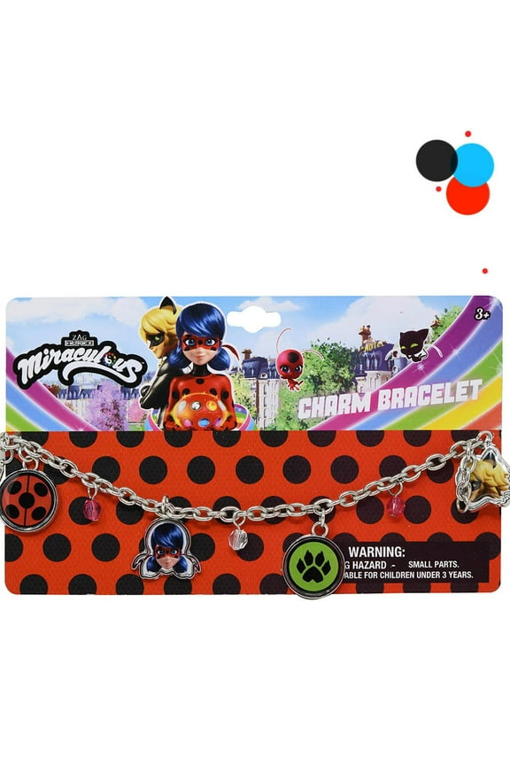 Ladybug Charm Bracelet with Jelly Faceted Beads, Metal Charms, 7" (Includes 2mm Charms)