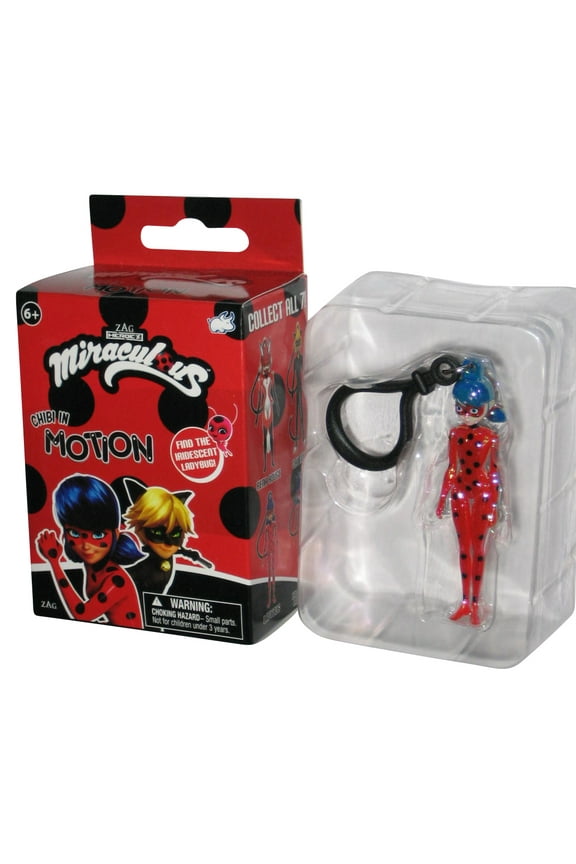 Miraculous Ladybug In Motion Bullsitoy Metallic 3-Inch Mini Figure Keychain