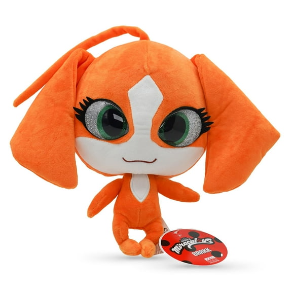 Miraculous Ladybug - Kwami Mon Ami Barkk, 9-inch Dog Plush Toys for Kids, Super Soft Stuffed Toy with Resin Eyes, High Glitter and Gloss, and Detailed Stitching Finishes, Wyncor