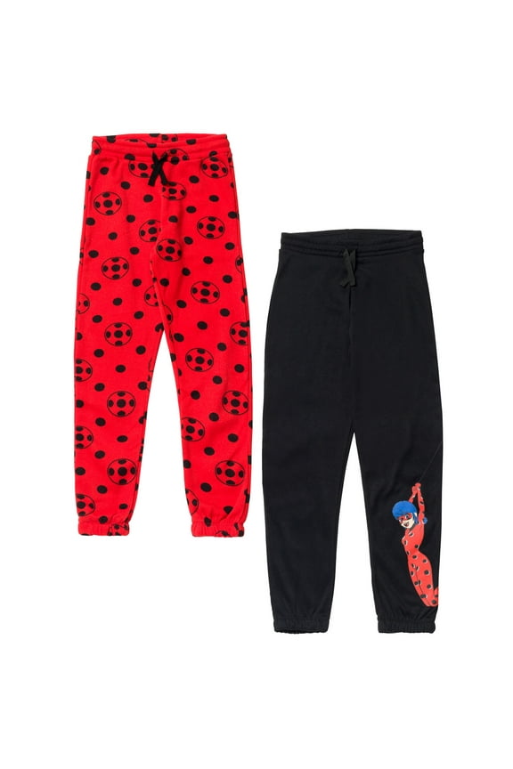 Ladybug Little Girls Fleece 2 Pack Leggings Little Kid to Big