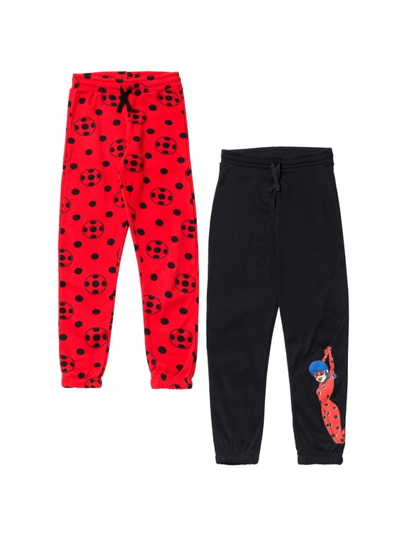 Ladybug Little Girls Fleece 2 Pack Leggings Little Kid to Big