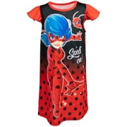 Miraculous Ladybug Little Girls Nightgown Polyester Pajamas Toddler to Big Kid
