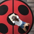 thumbnail image 1 of Miraculous Ladybug Miraculous Ladybug Symbol 3'11' Round Red Area Rug by Well Woven, 1 of 5