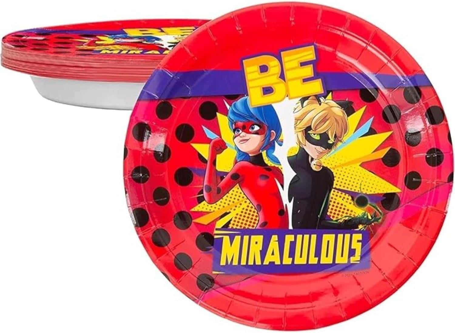 Miraculous Ladybug Paper Plates Set (80)