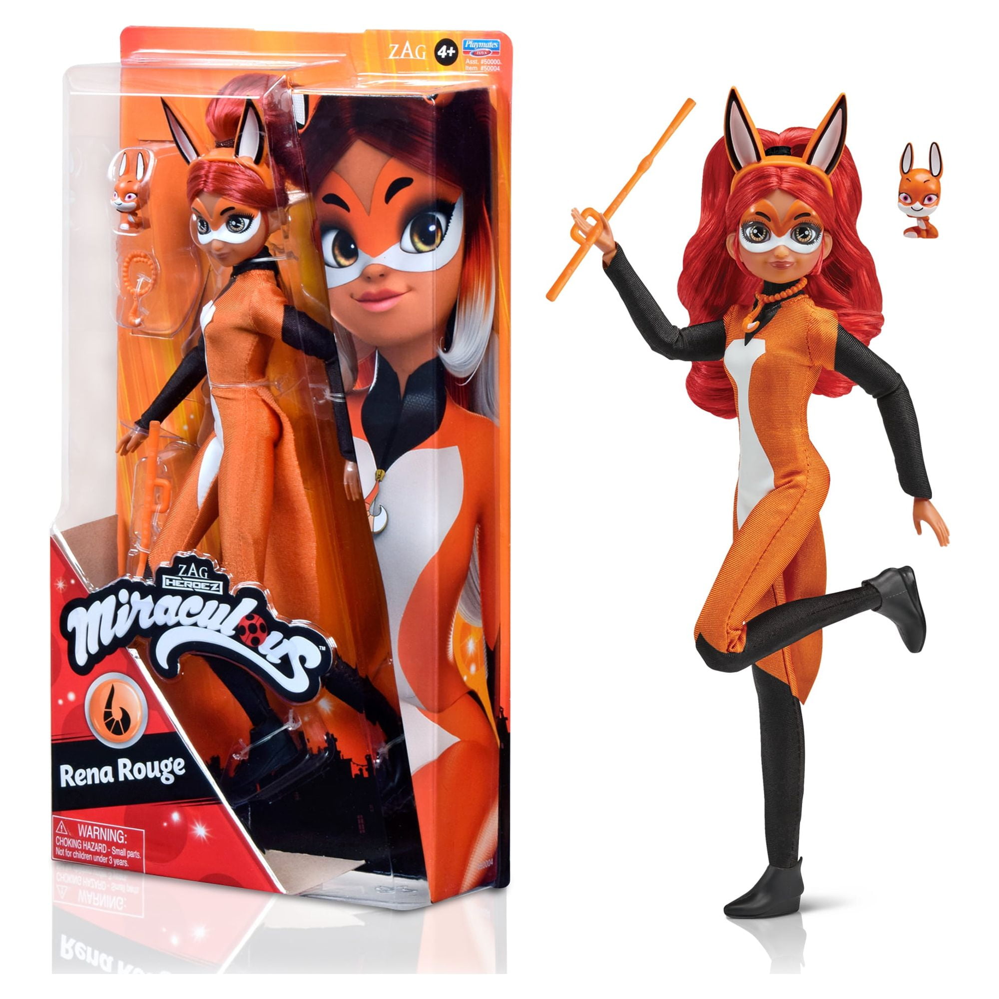 Pack de 4 poupées Miraculous 26cm - Ladybug, Chat Noir, Rena Rouge