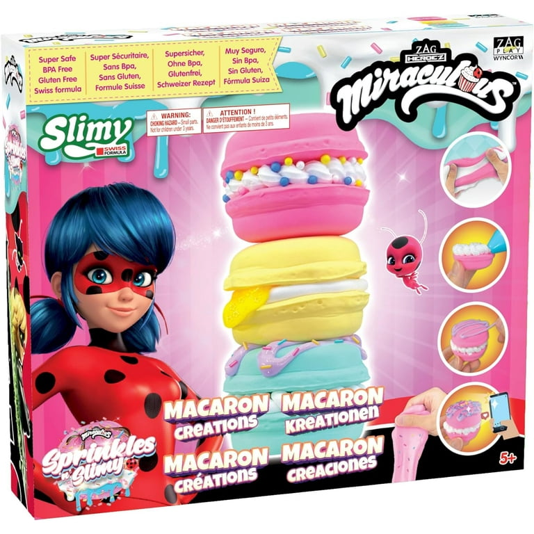 Miraculous Ladybug - Sprinkles n' Slimy Macarons - Slime Kit for Girls and  Boys, Role Play Toys for Kids with Macaron Maker, Cream Dispenser, Slime 
