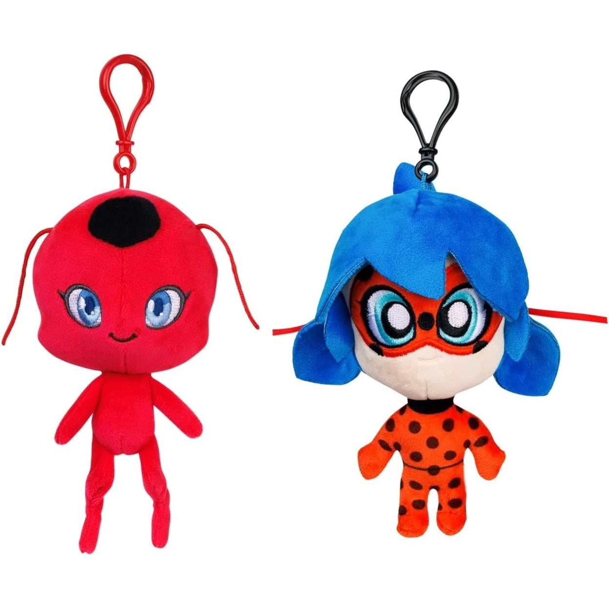 Miraculous Ladybug & Tikki Plush Clip-On Toys Backpack Charm 6 Characters  Collectibles PMI International