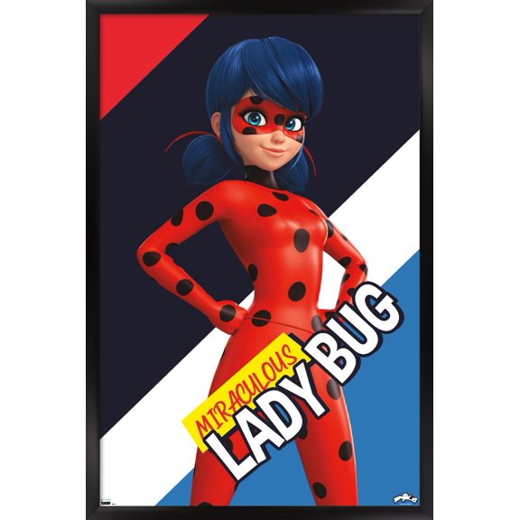 Miraculous - Ladybug Wall Poster, 14.725" x 22.375", Framed