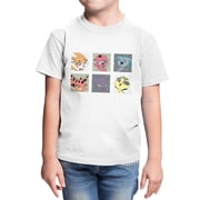 Miraculous Ladybug Youth Kwami Squares Tikki Trixx Plagg T-Shirt White, XS - XL