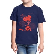 Miraculous Ladybug Youth Red Outline Dots T-Shirt Navy, XS - XL
