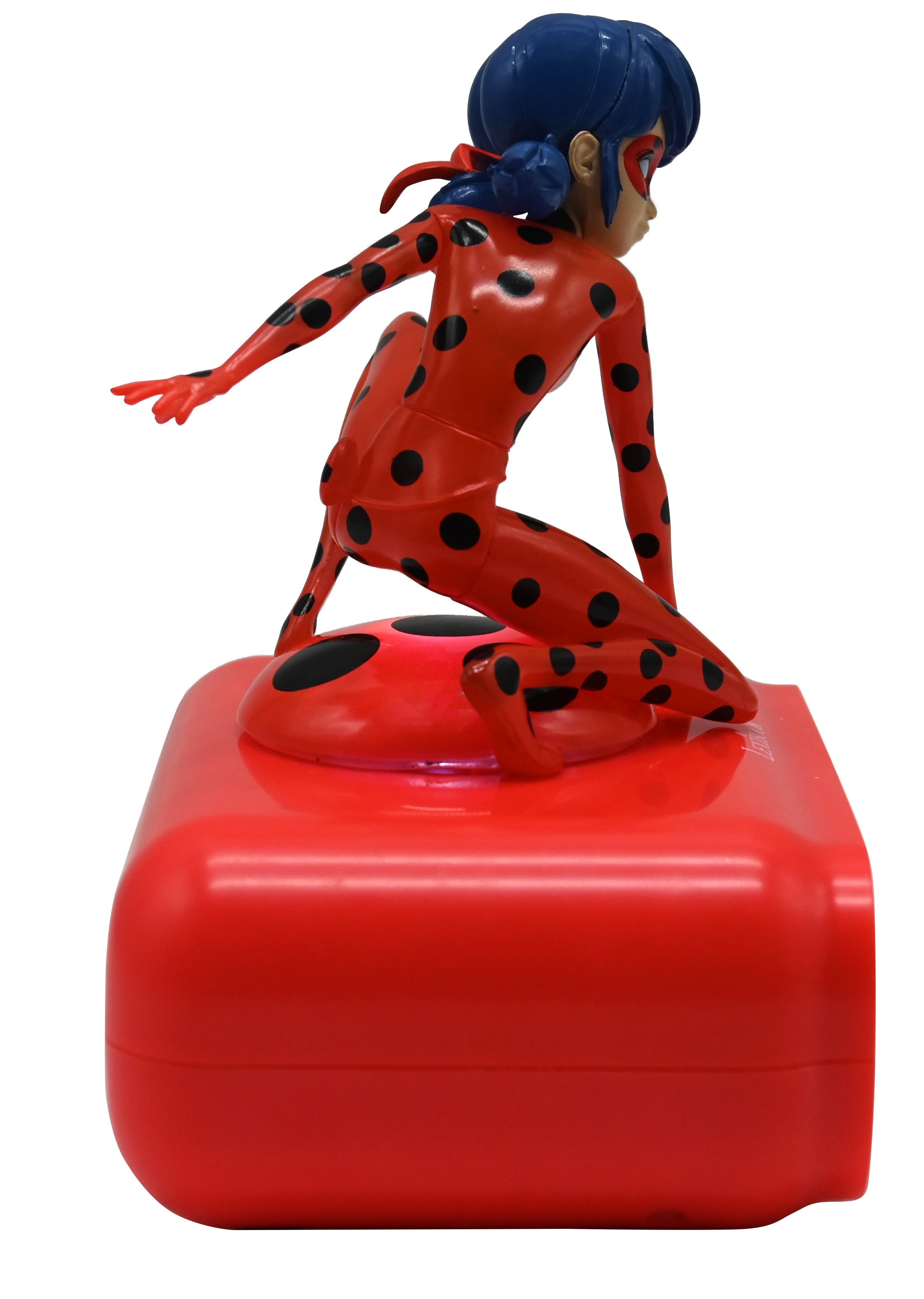 Lexibook - Miraculous Digital Alarm Clock with Night Light Snooze, Clock, Luminous Ladybug, Red Colour