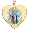 thumbnail image 1 of Miraculous Medal Heart Shaped Color  - 2/3 Inch X 2/3 Inch - Solid 14K Yellow Gold, 1 of 2