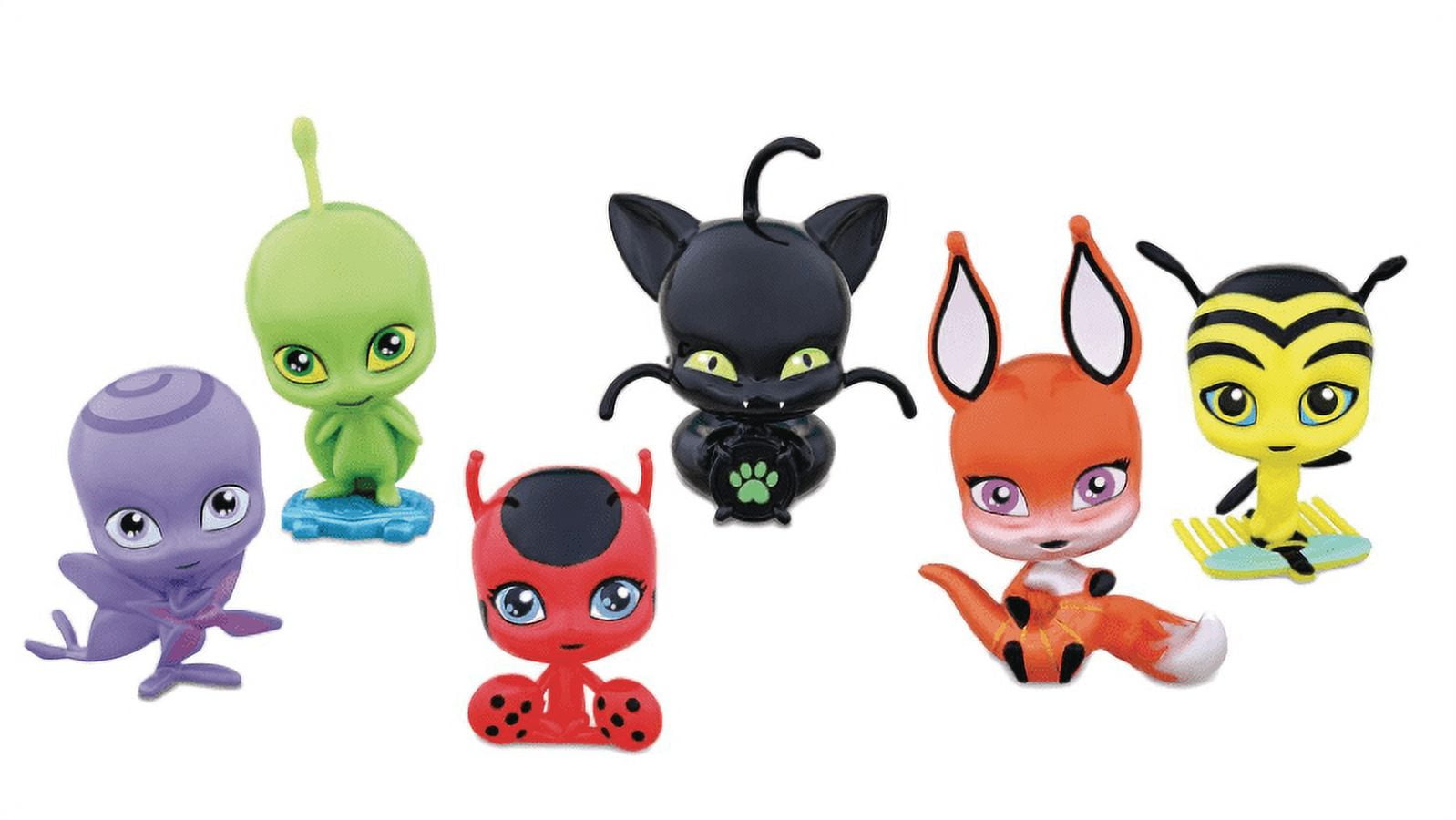 Ladybug, cat Noir, Bubbler, Storm, Tikki and Plagg (Set 8pcs), Action  figures