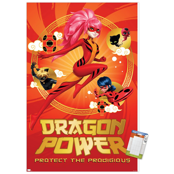 Miraculous: Shanghai - Protect the Prodigious Wall Poster, 14.725" x 22.375"