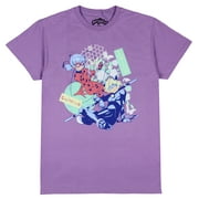 Miraculous Tales Of Ladybug & Cat Noir Women's Floral Duo Boyfriend T-Shirt, S Adult