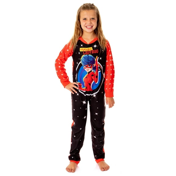 Miraculous: Tales of Ladybug & Cat Noir Girls' Character Footless Pajama