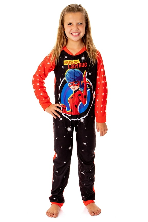 Miraculous: Tales of Ladybug & Cat Noir Girls' Character Footless Pajama