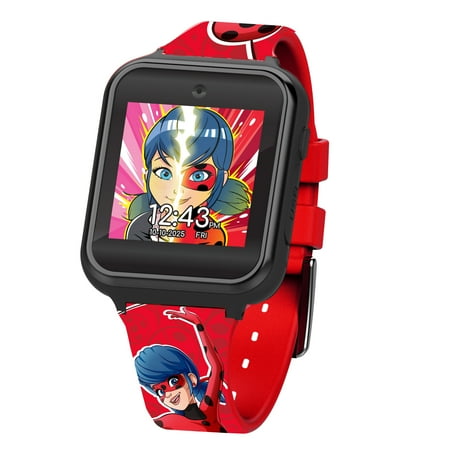 Miraculous Unisex Child Interactive Smart Watch in Red and Black with Silicone Strap (MRC4011WMC)