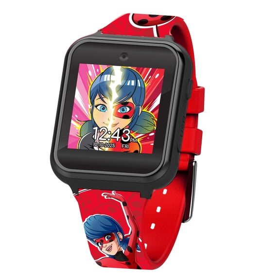 Miraculous Unisex Child Interactive Smart Watch in Red and Black with Silicone Strap (MRC4011WMC)