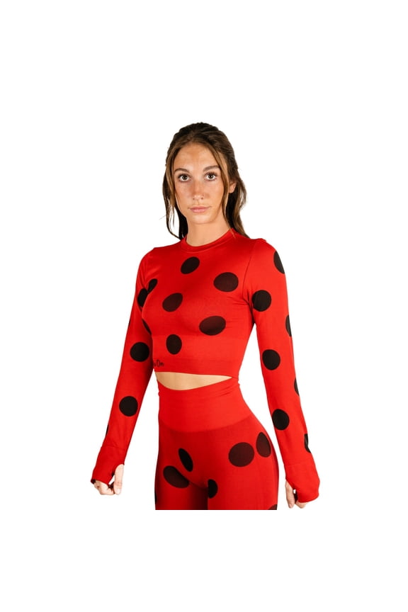 Womens Long Sleeve Top Red X-Large