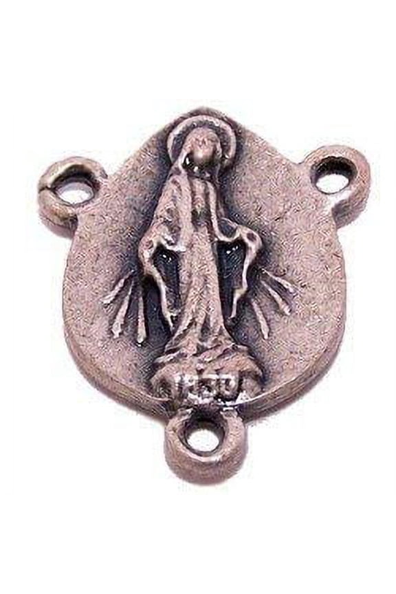 Miraculous medal center with Vatican seal - O.L. Grace - Pewter (1.6 cm-0.62")