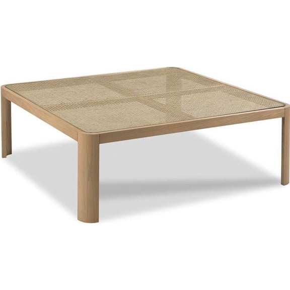 Mirada Square Cocktail Table with Cane Accent