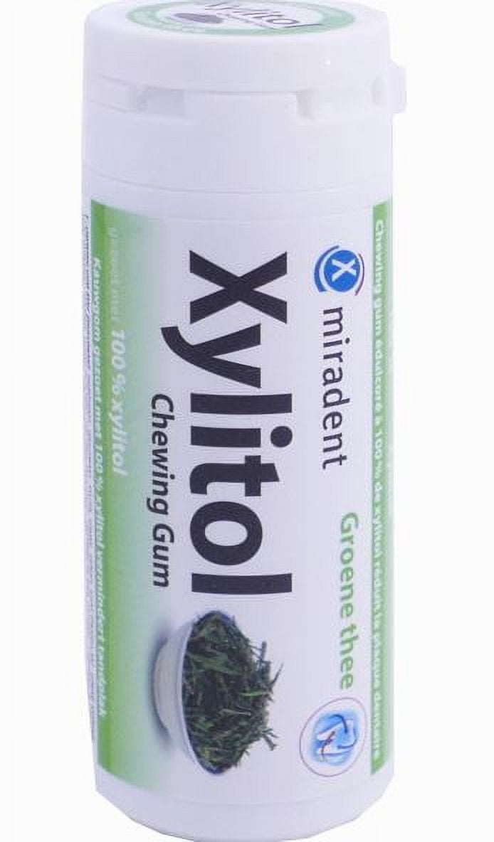 Miradent Xylitol Chewing Gum Green Tea 1 tube of 30 pieces