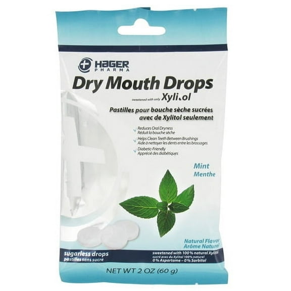 Miradent Xylitol Dry Mouth Sugar Free Drops, Mint - 26 Drops