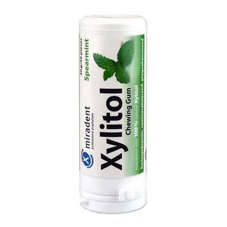 Miradent Xylitol Sugar Free Chewing Gum, Spearmint - 30 Ea