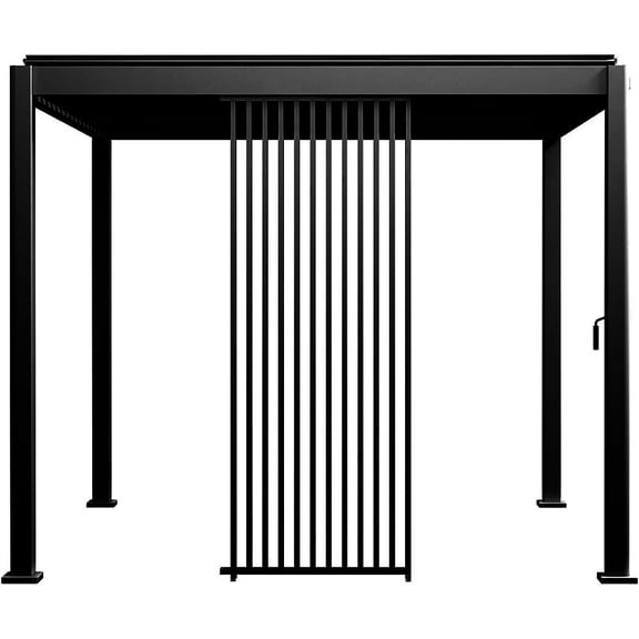 Mirador 111S Outdoor Pergola Aluminum Deco Wall Skyline 1/3 10' Side, Dark Grey (Not Pergola)